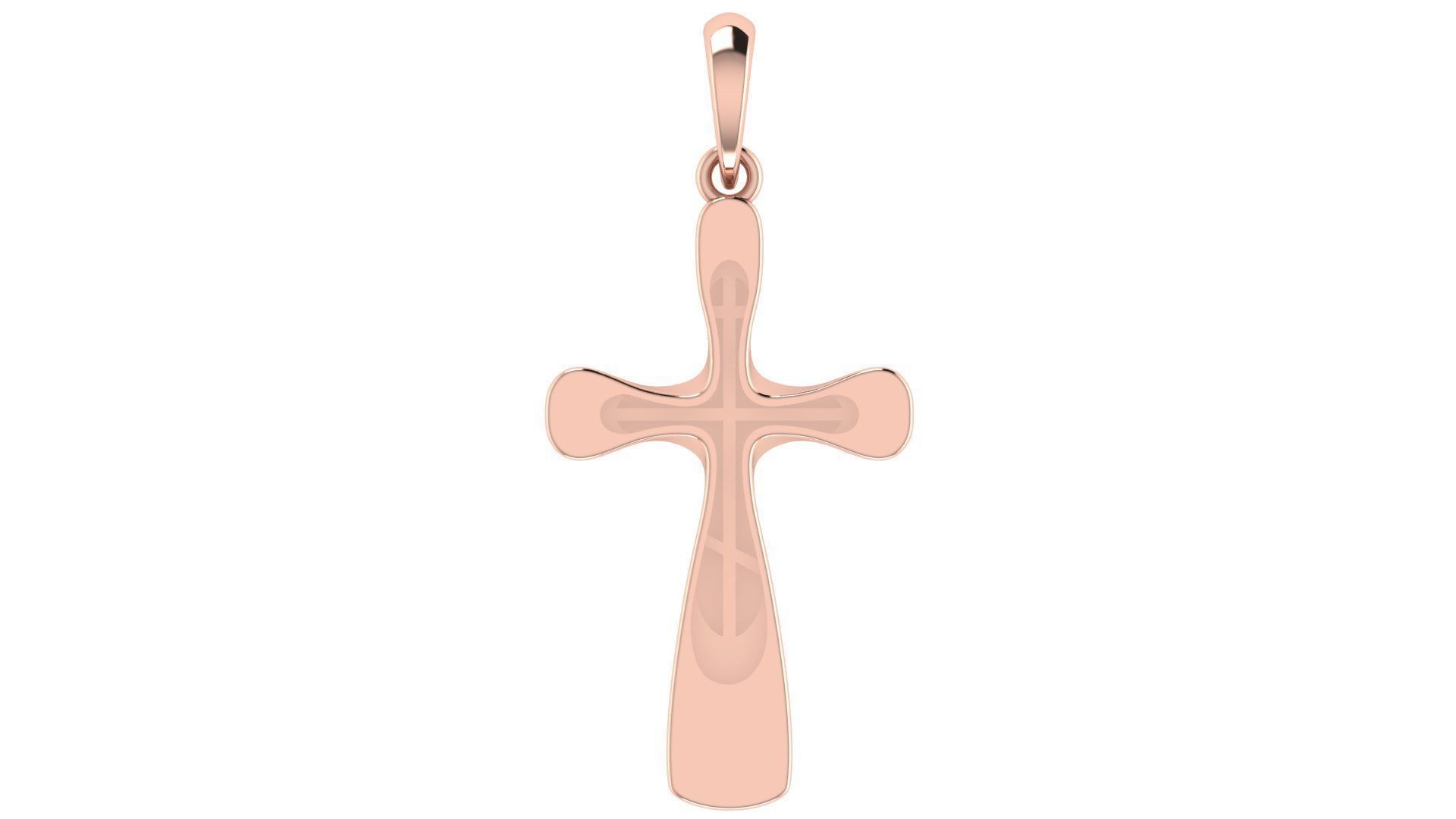 CROSS PENDANT CR159 3D print model_3