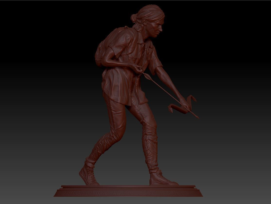 Ellie statue The Last of Us 2 3D print model_3