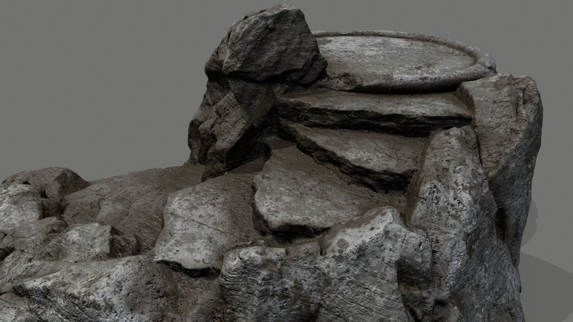 Ladder Ruin Low-poly 3D model_11