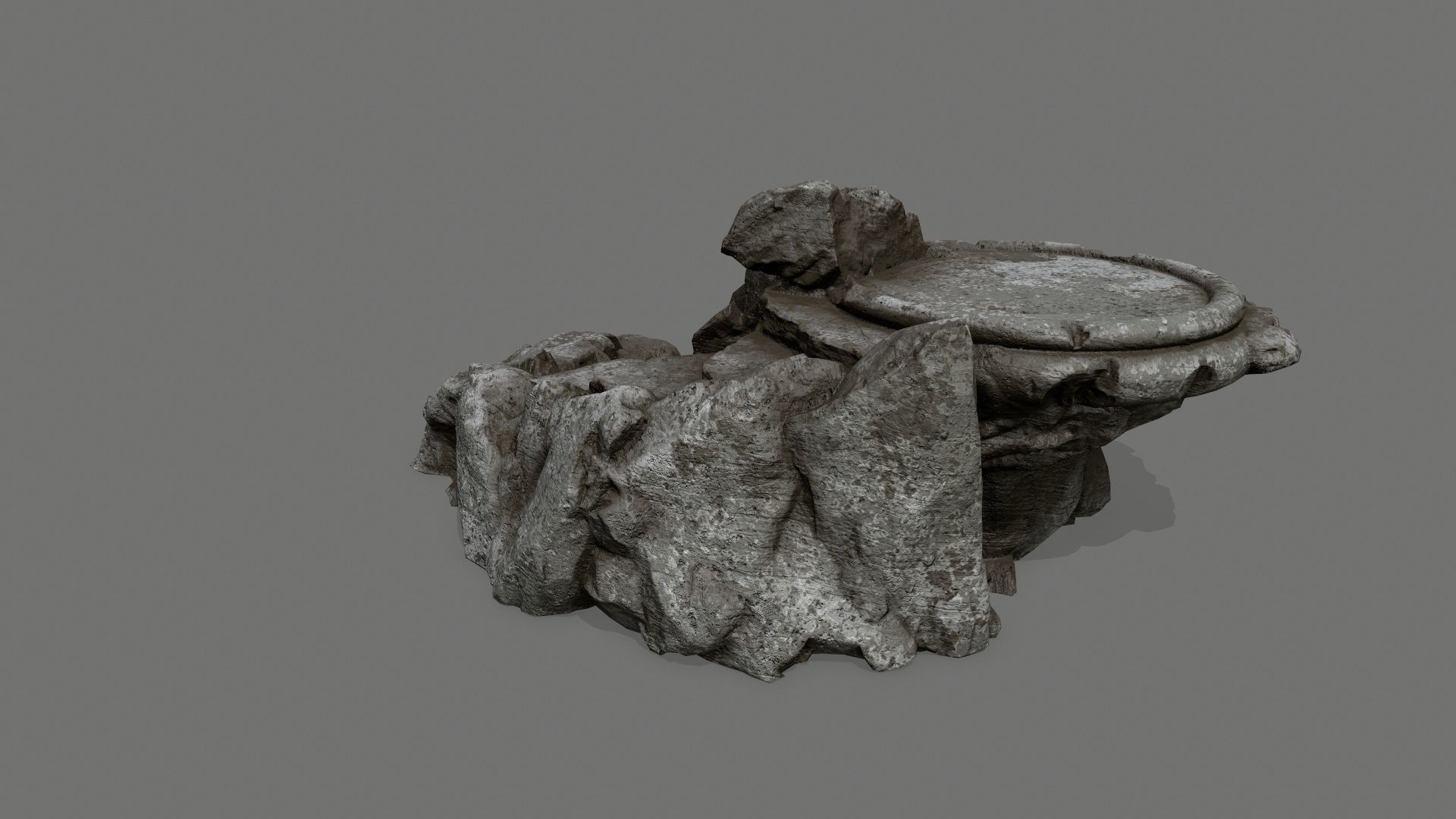 Ladder Ruin Low-poly 3D model_6