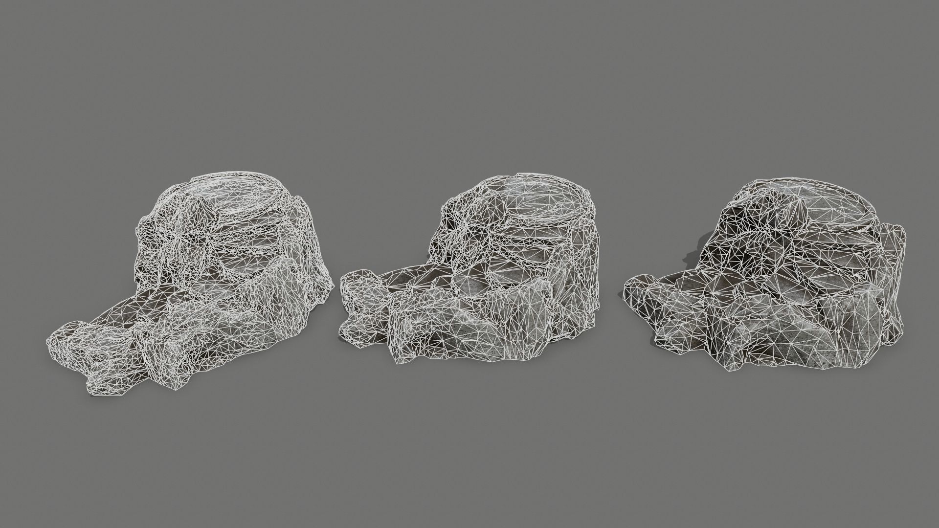 Ladder Ruin Low-poly 3D model_13