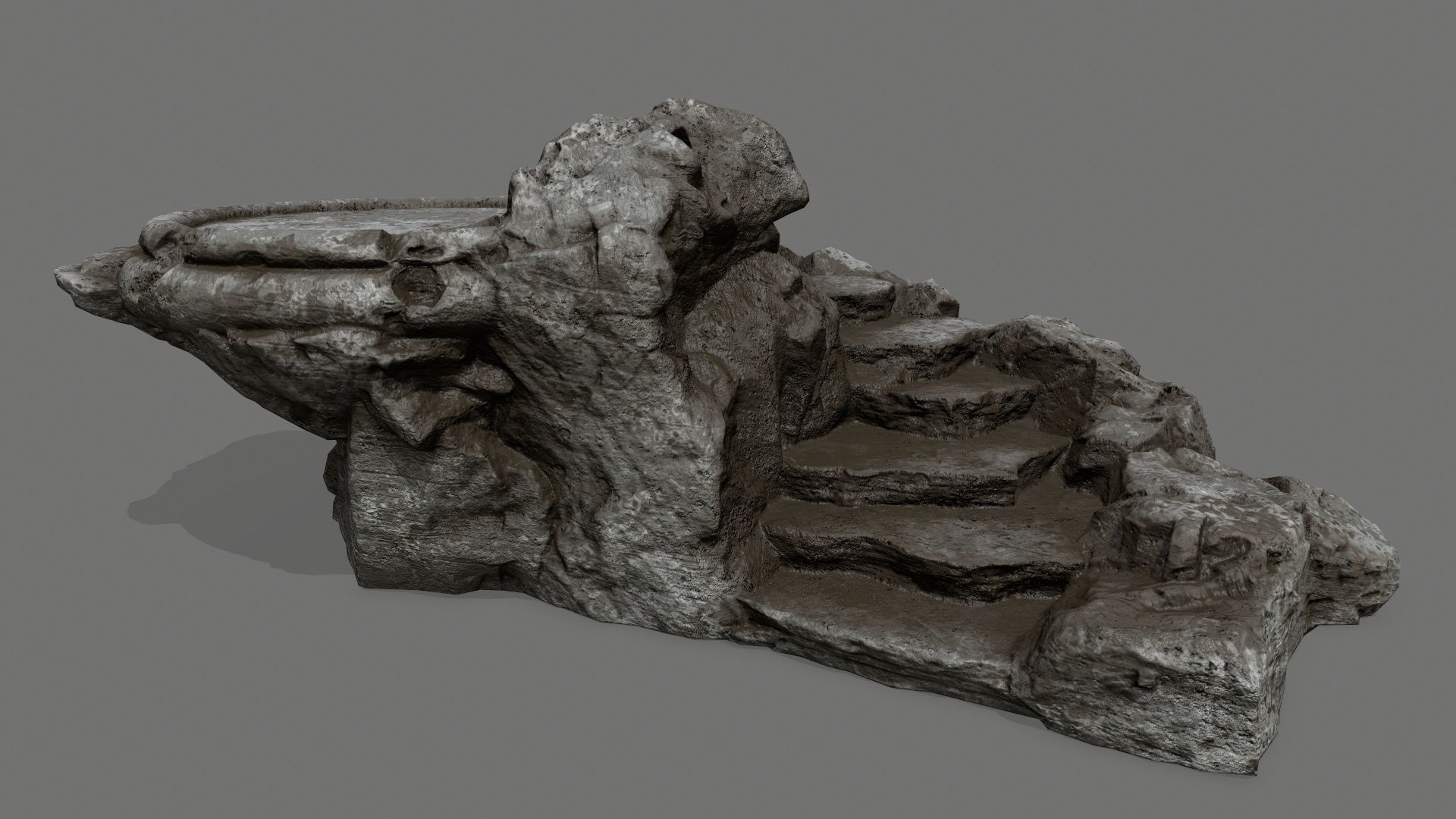 Ladder Ruin Low-poly 3D model_1