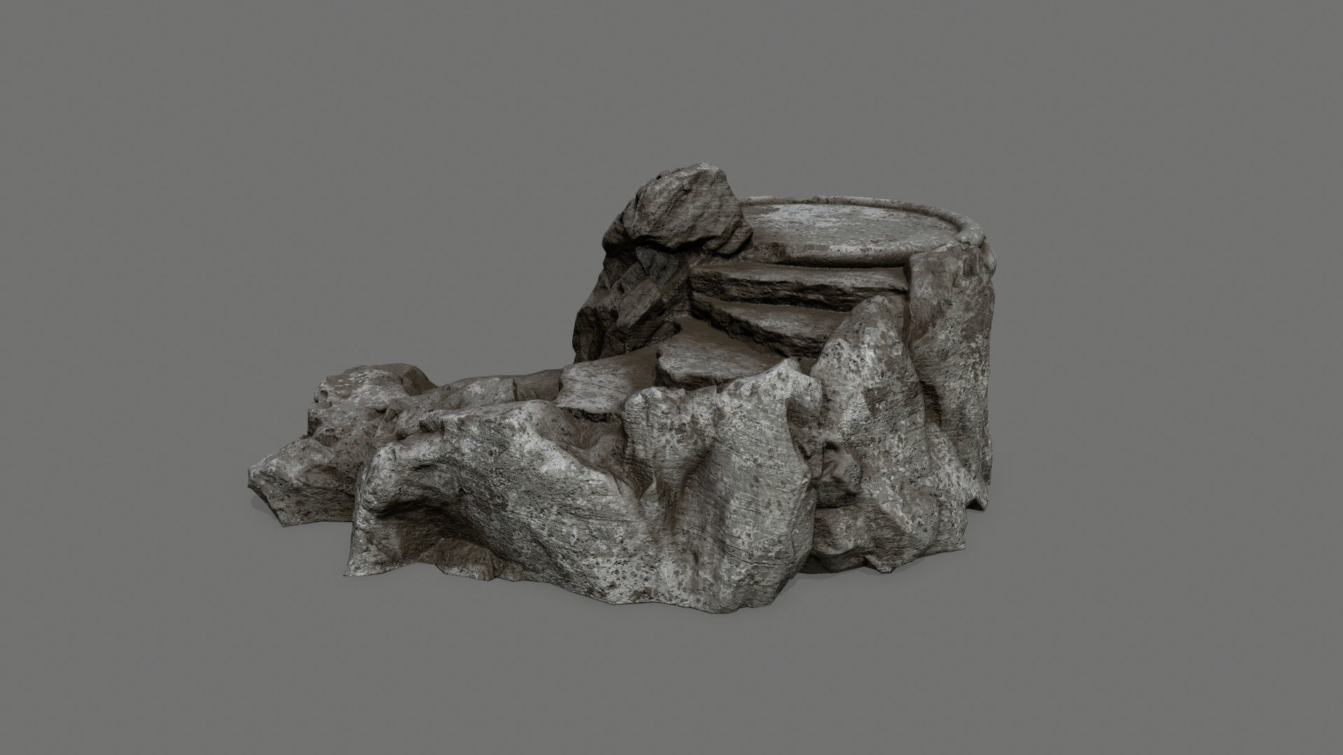 Ladder Ruin Low-poly 3D model_5