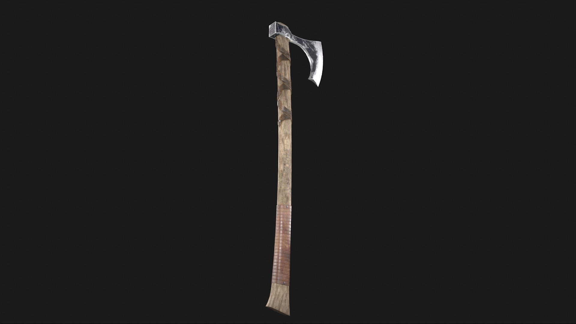 Game Ready Axe Low-poly 3D model_14