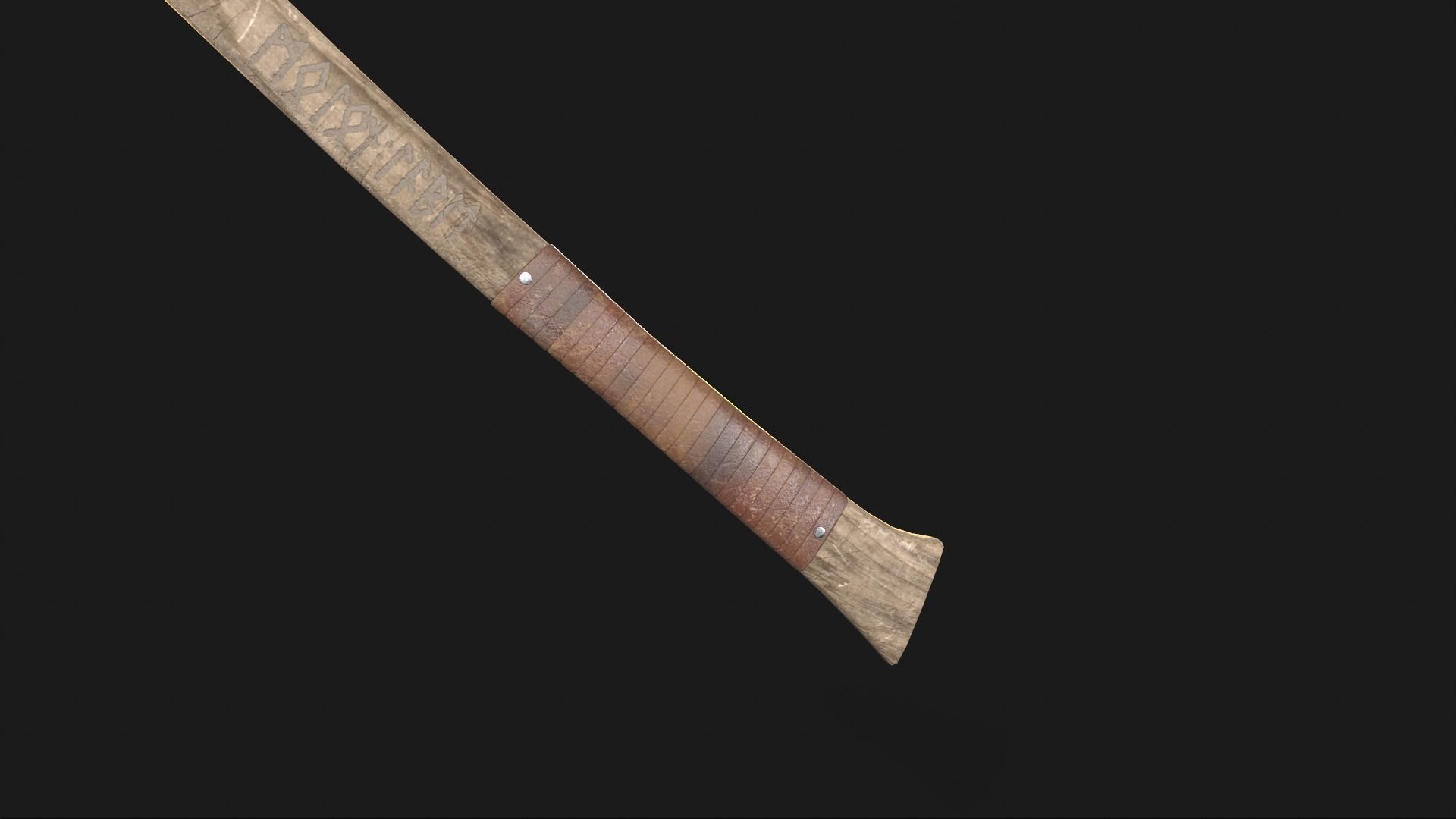 Game Ready Axe Low-poly 3D model_2