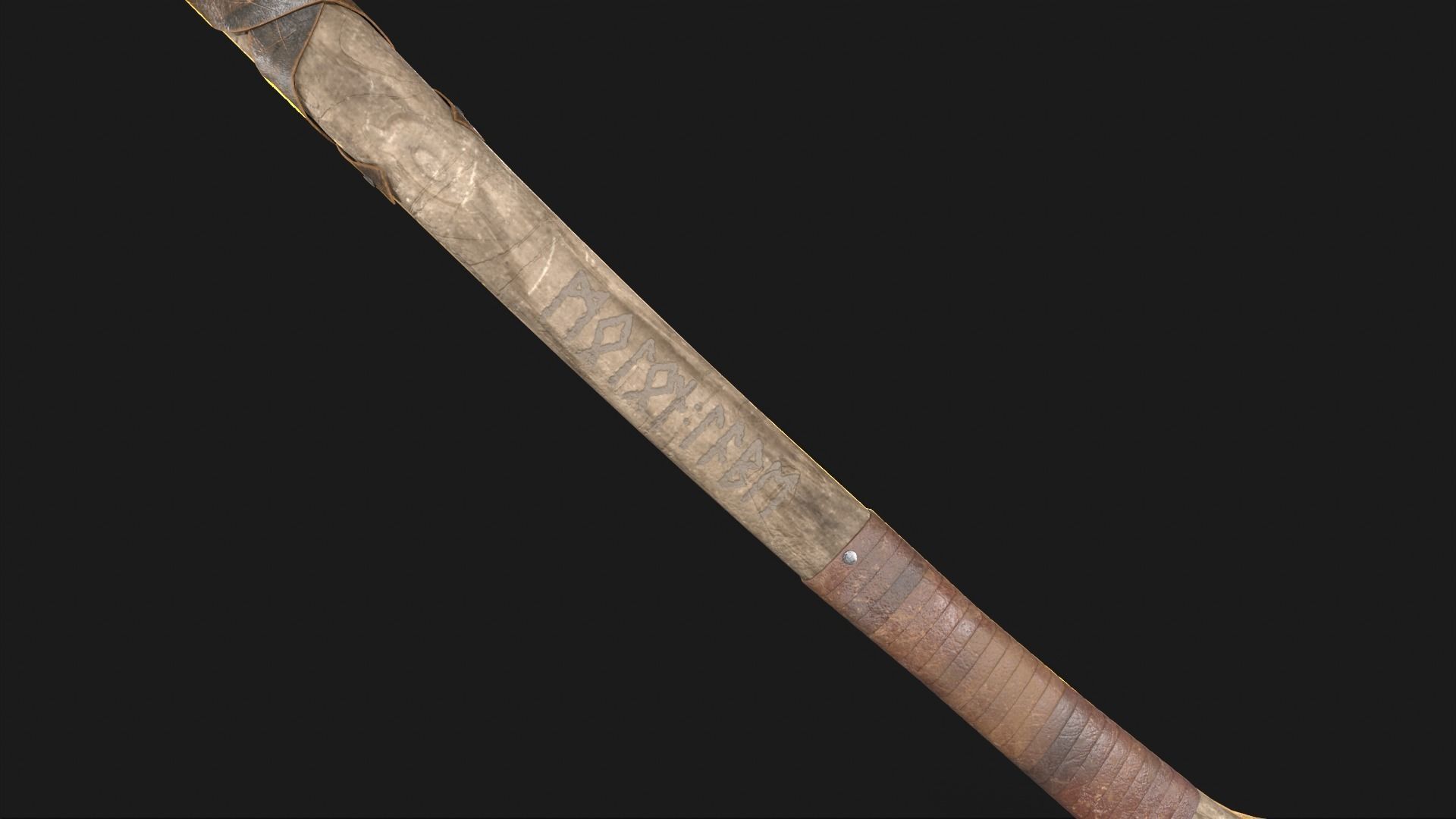 Game Ready Axe Low-poly 3D model_3