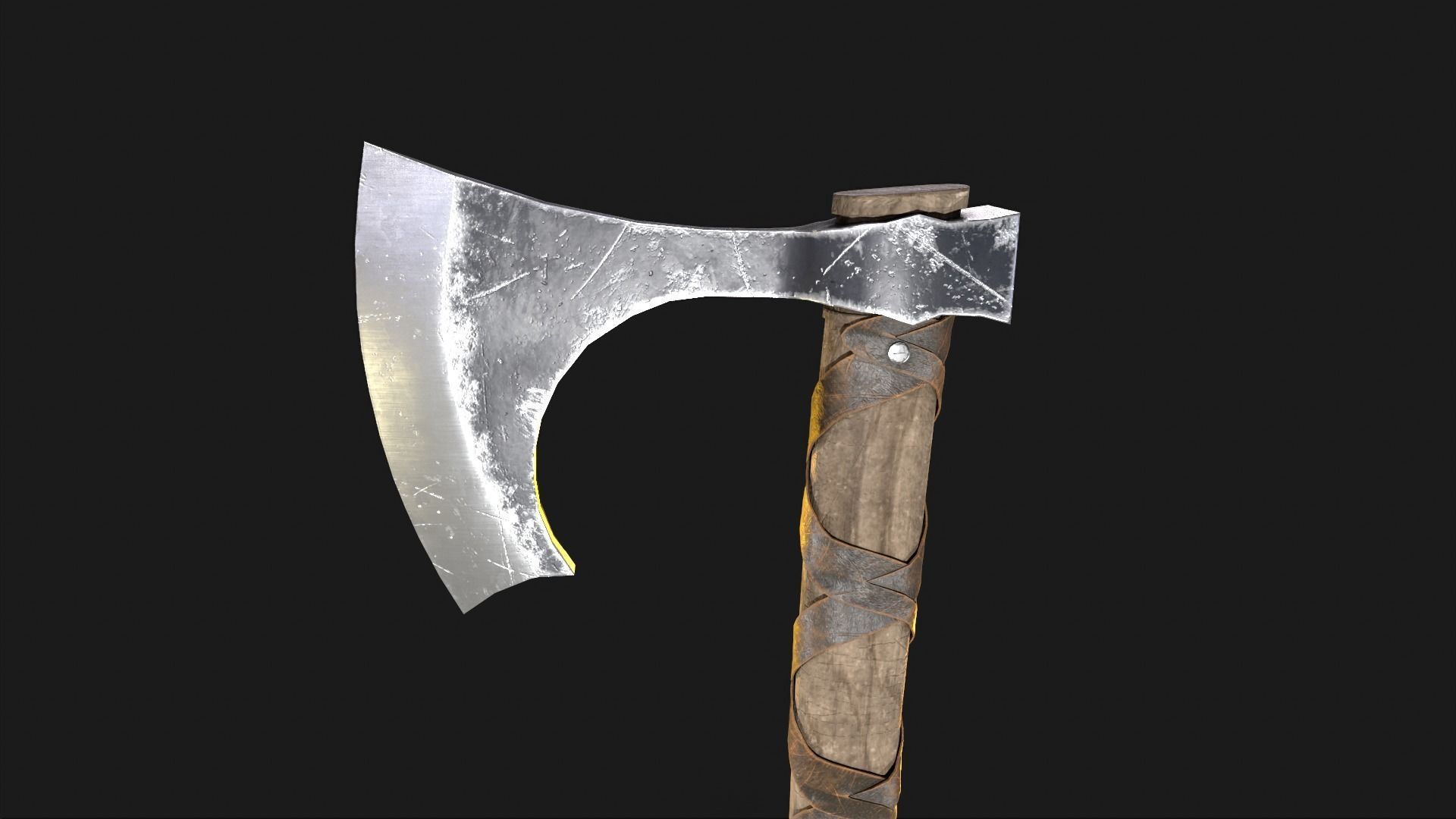Game Ready Axe Low-poly 3D model_7