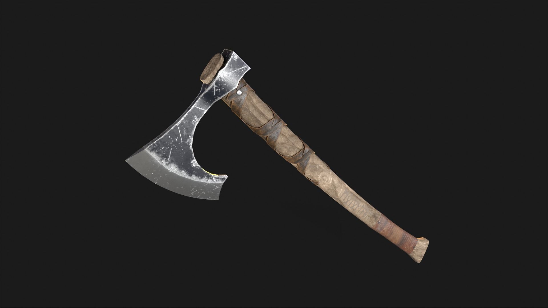 Game Ready Axe Low-poly 3D model_6