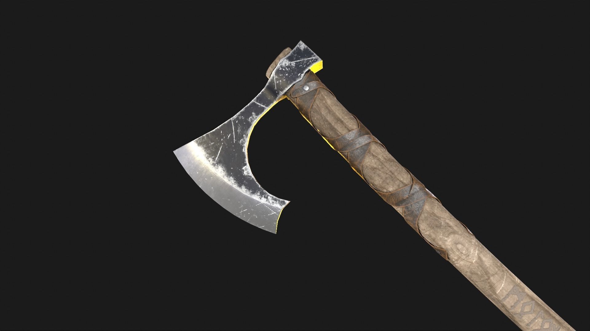 Game Ready Axe Low-poly 3D model_5