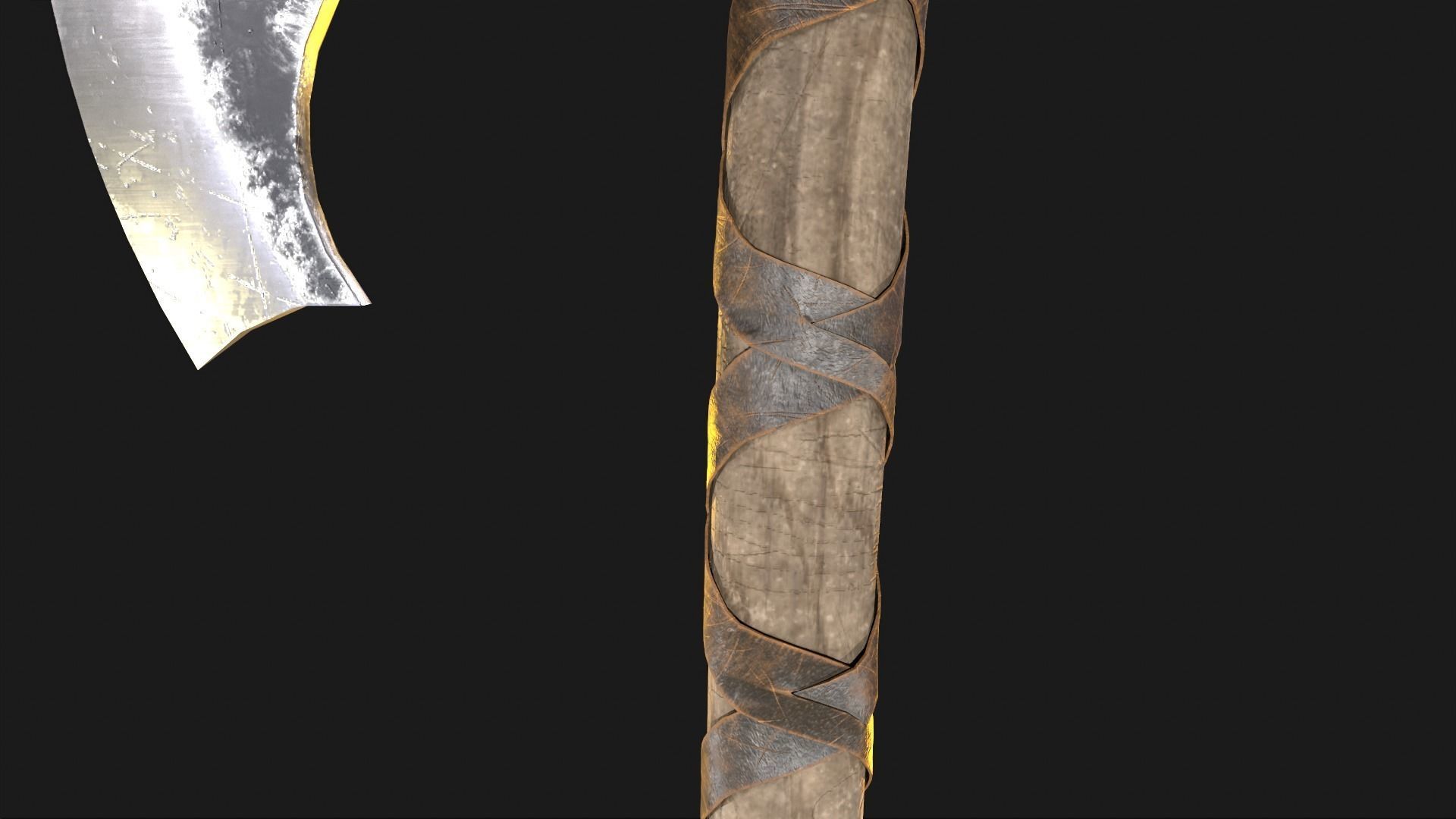 Game Ready Axe Low-poly 3D model_8