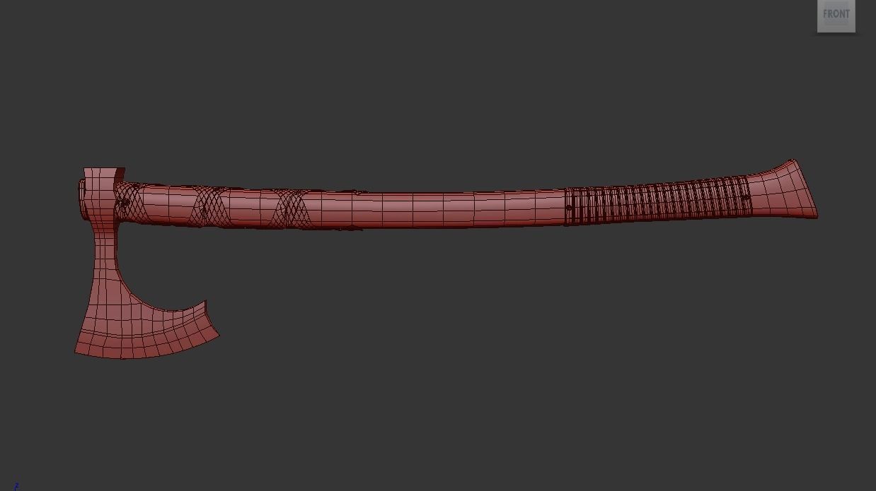 Game Ready Axe Low-poly 3D model_15