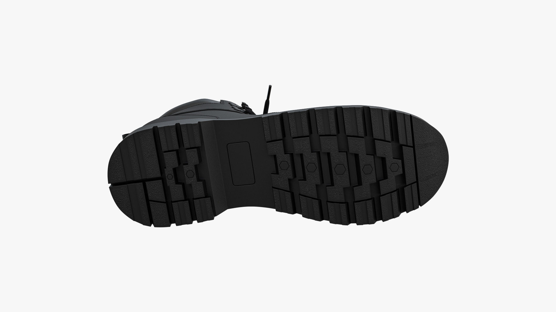Steel Toe Work Boots Black 3D model_8