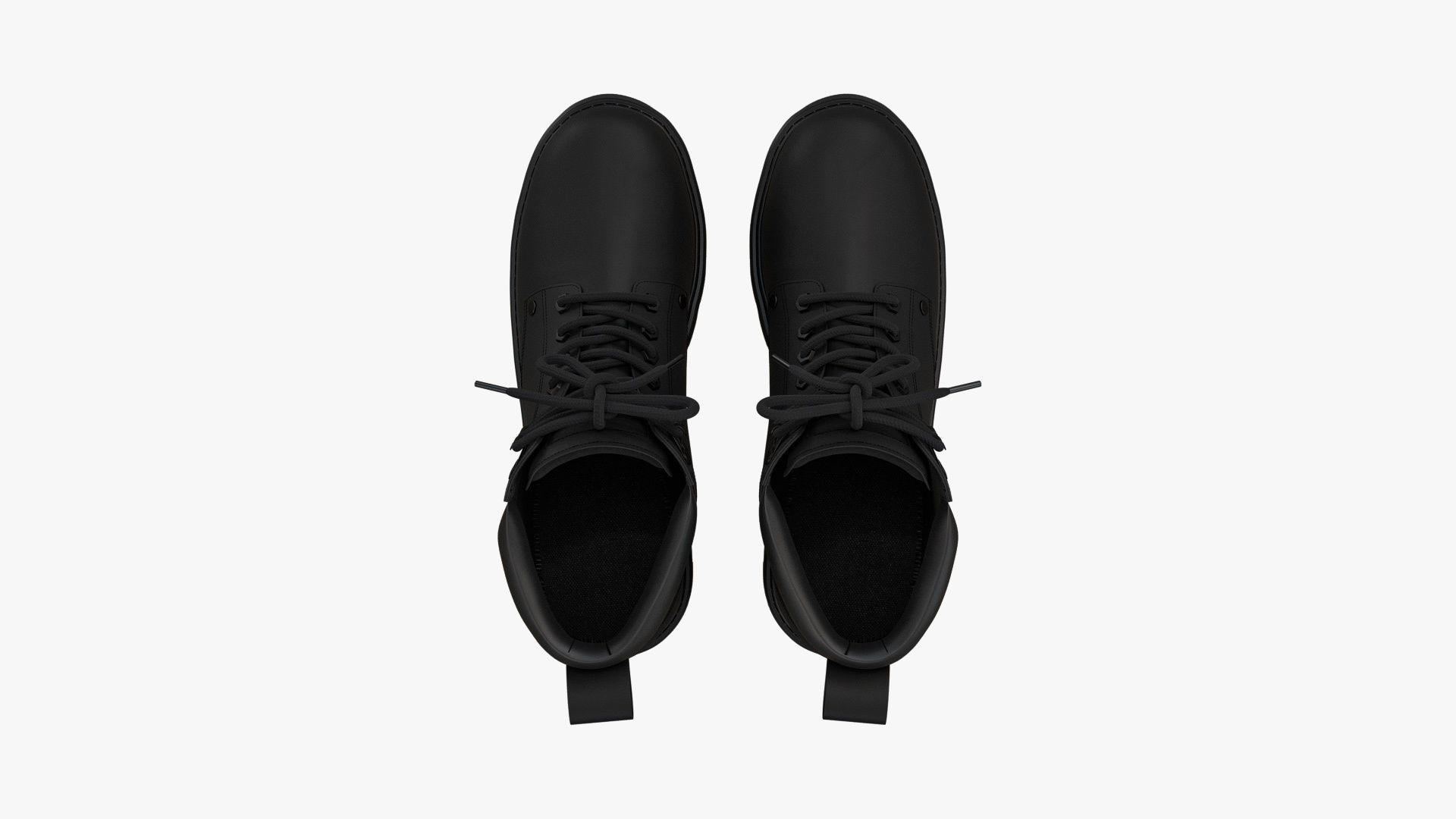 Steel Toe Work Boots Black 3D model_3