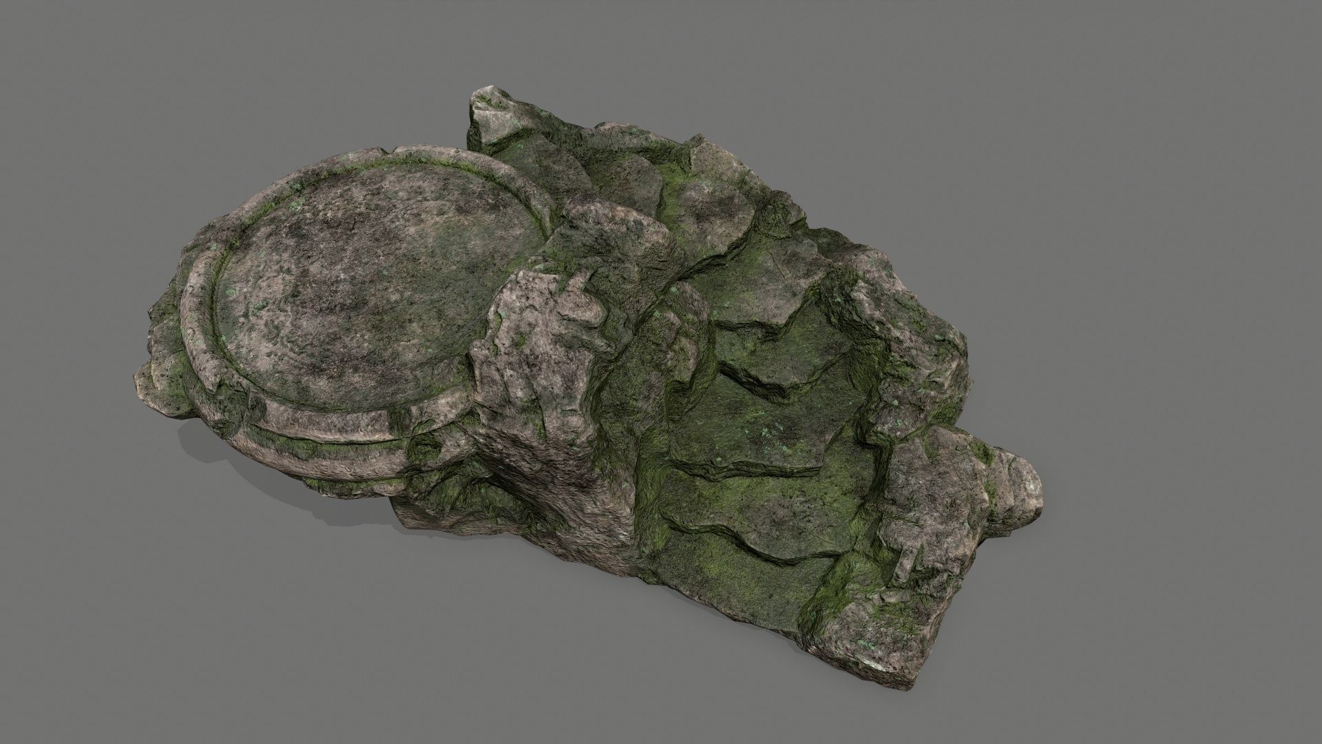  Ladder Ruin Low-poly 3D model_8