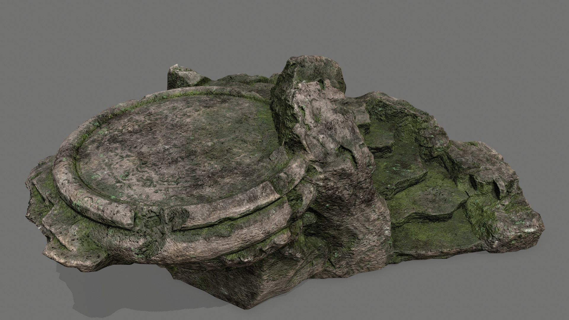  Ladder Ruin Low-poly 3D model_10