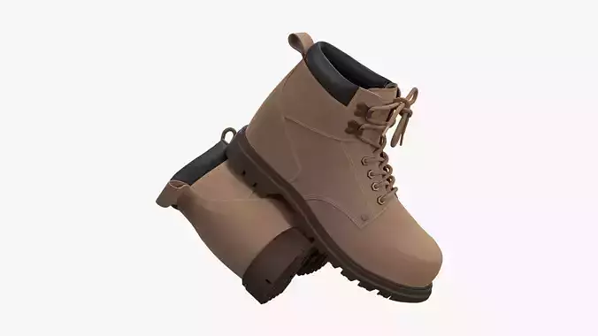 Steel Toe Work Boots Stone