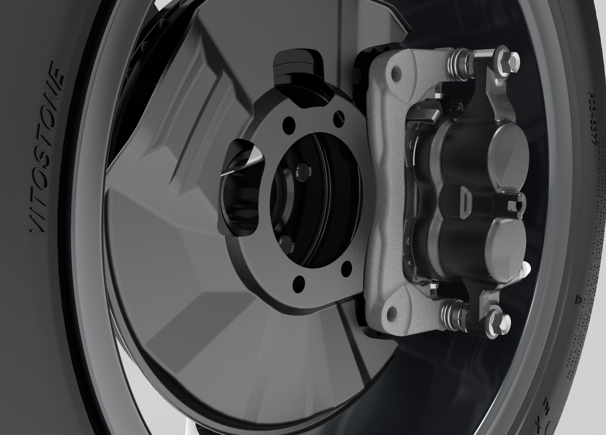 Orig 3D Seat VW rim wheel 7x17 BBS 4817 incl tyre and brake 3D model_4