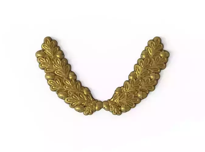 Oak wreath 03 3D print model