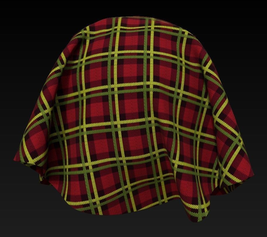 10 Woolen Fabric Patterns Vol 9 Low-poly 3D model_9