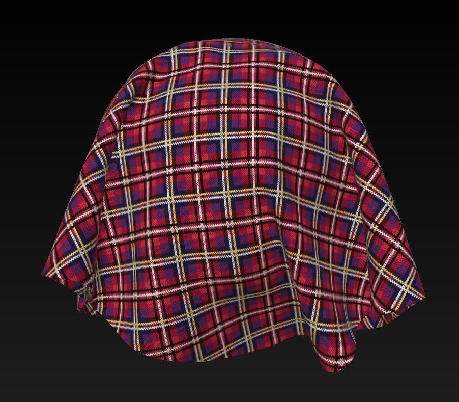 10 Woolen Fabric Patterns Vol 9 Low-poly 3D model_4