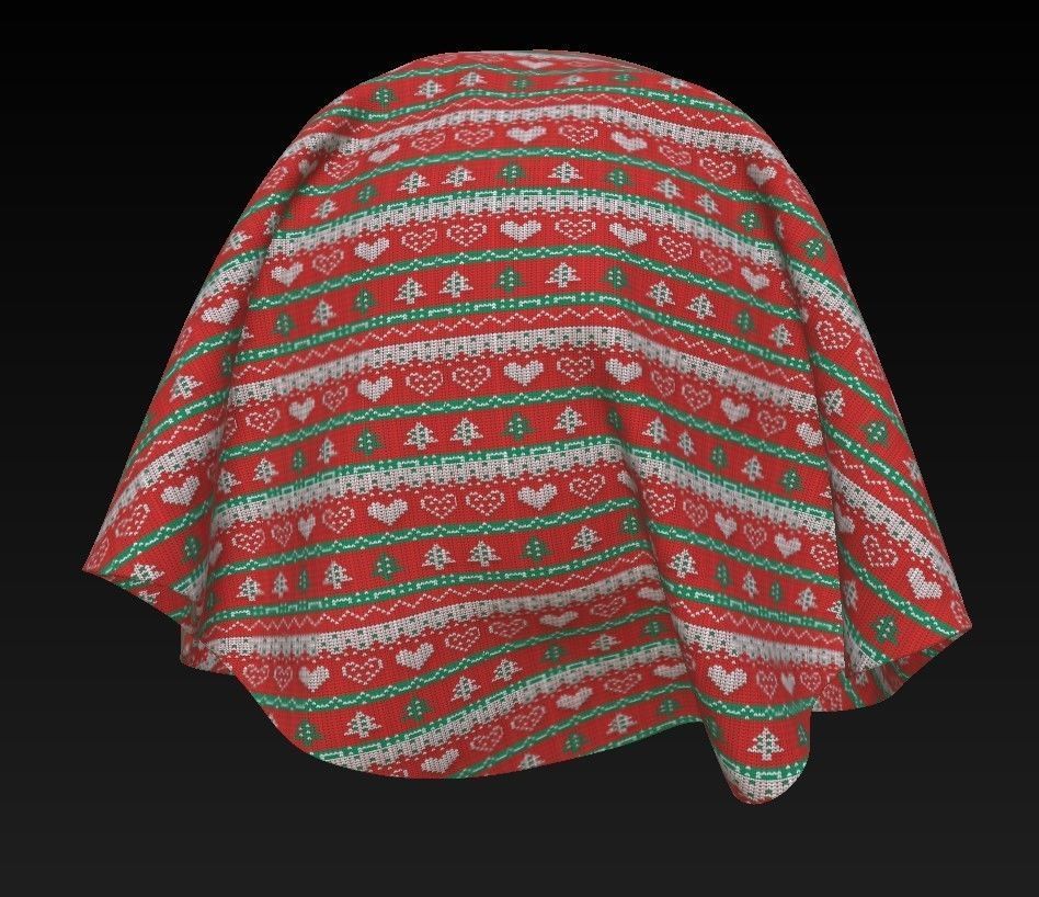 10 Woolen Fabric Patterns Vol 9 Low-poly 3D model_3