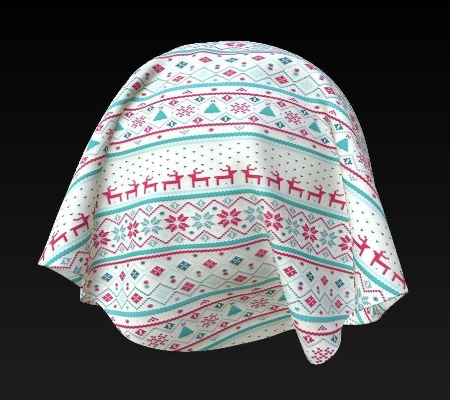 10 Woolen Fabric Patterns Vol 9 Low-poly 3D model_2