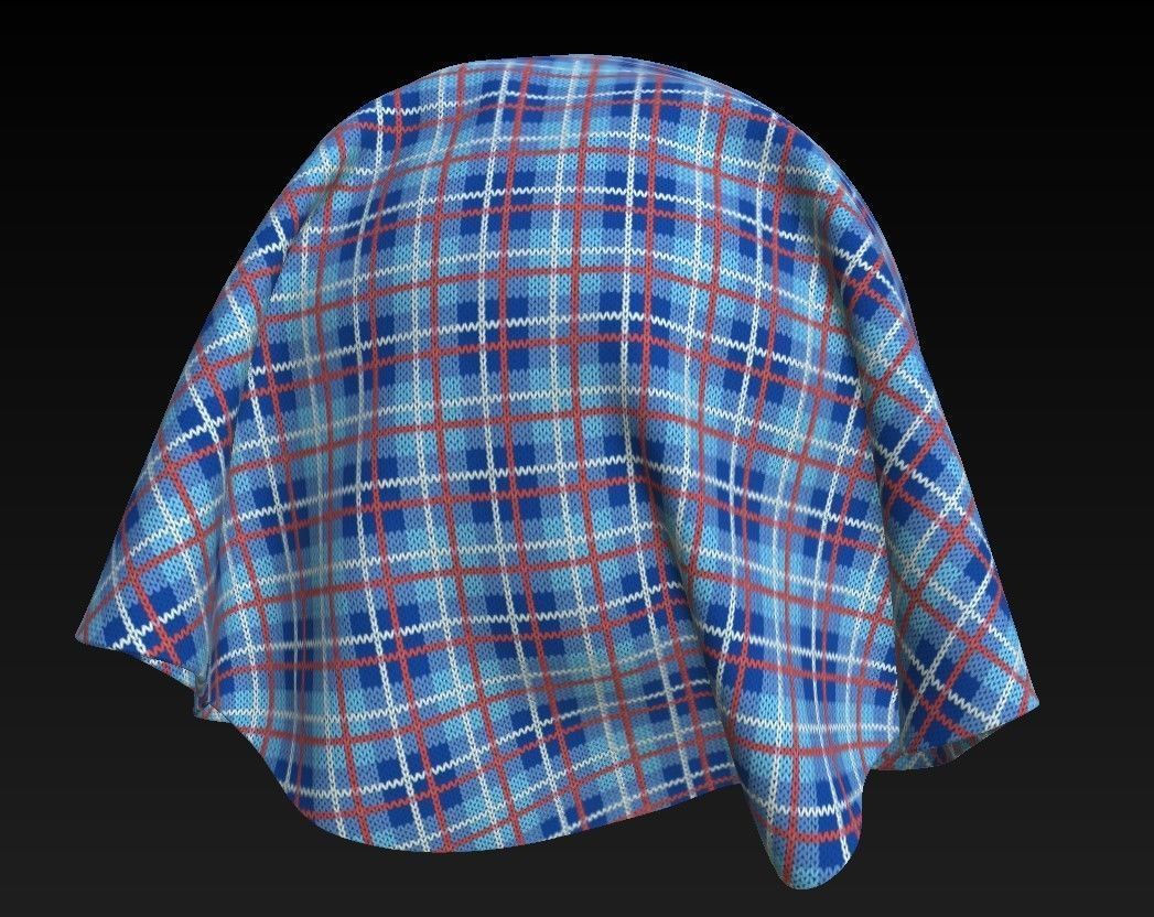 10 Woolen Fabric Patterns Vol 9 Low-poly 3D model_6