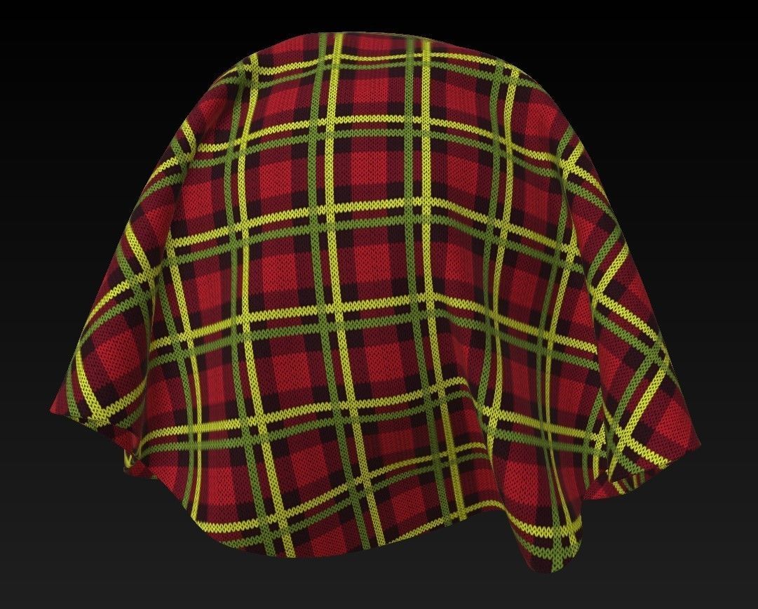 10 Woolen Fabric Patterns Vol 9 Low-poly 3D model_1