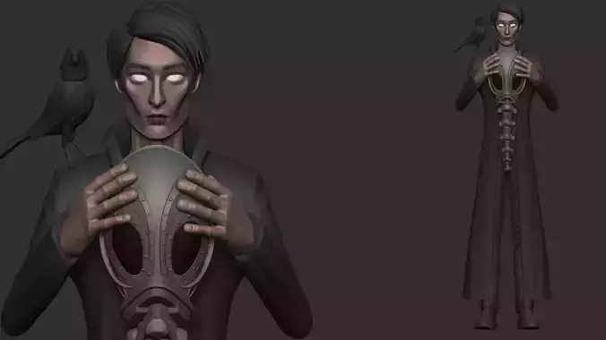 Sandman statue of joker