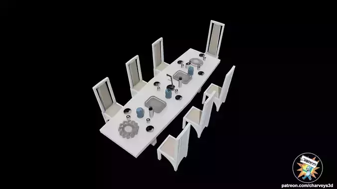Star Wars Cloud City Dining Room Furniture for action figures