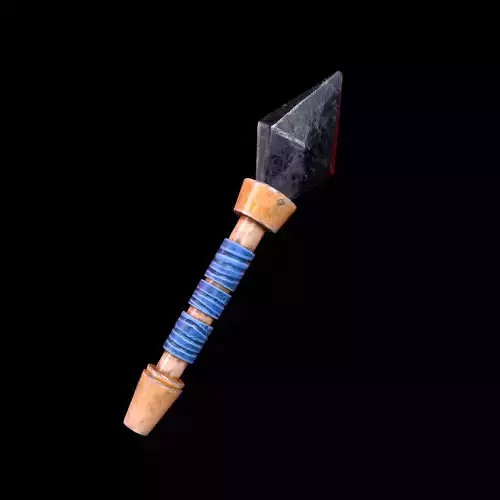 Stylized Stone Dagger primitive stone lowpoly melee weapon asset