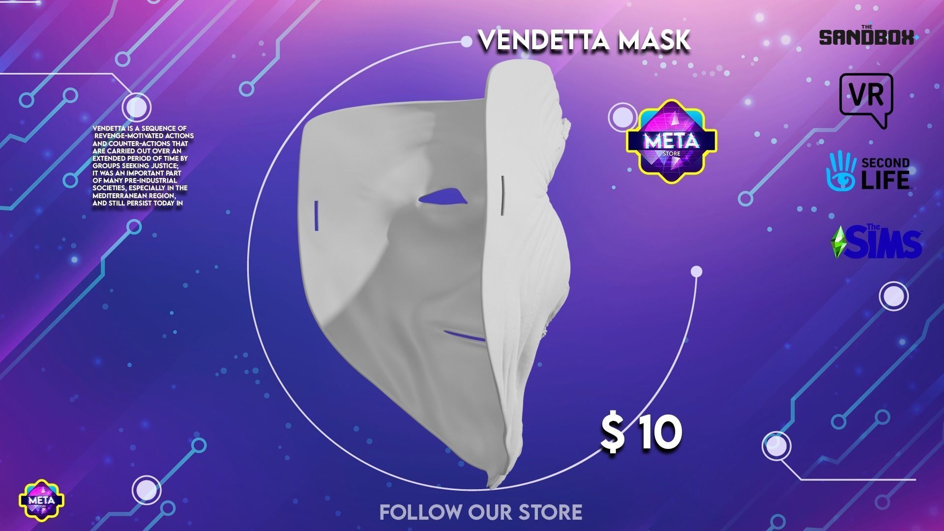 Vendetta Mask 3D print model 3D print model_2
