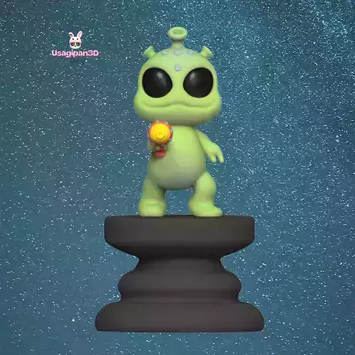 Space Chess - Warrior Alien  - Pawn 3D print model
