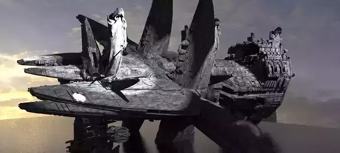 Alien Lookout Ship ruin Kit bash 