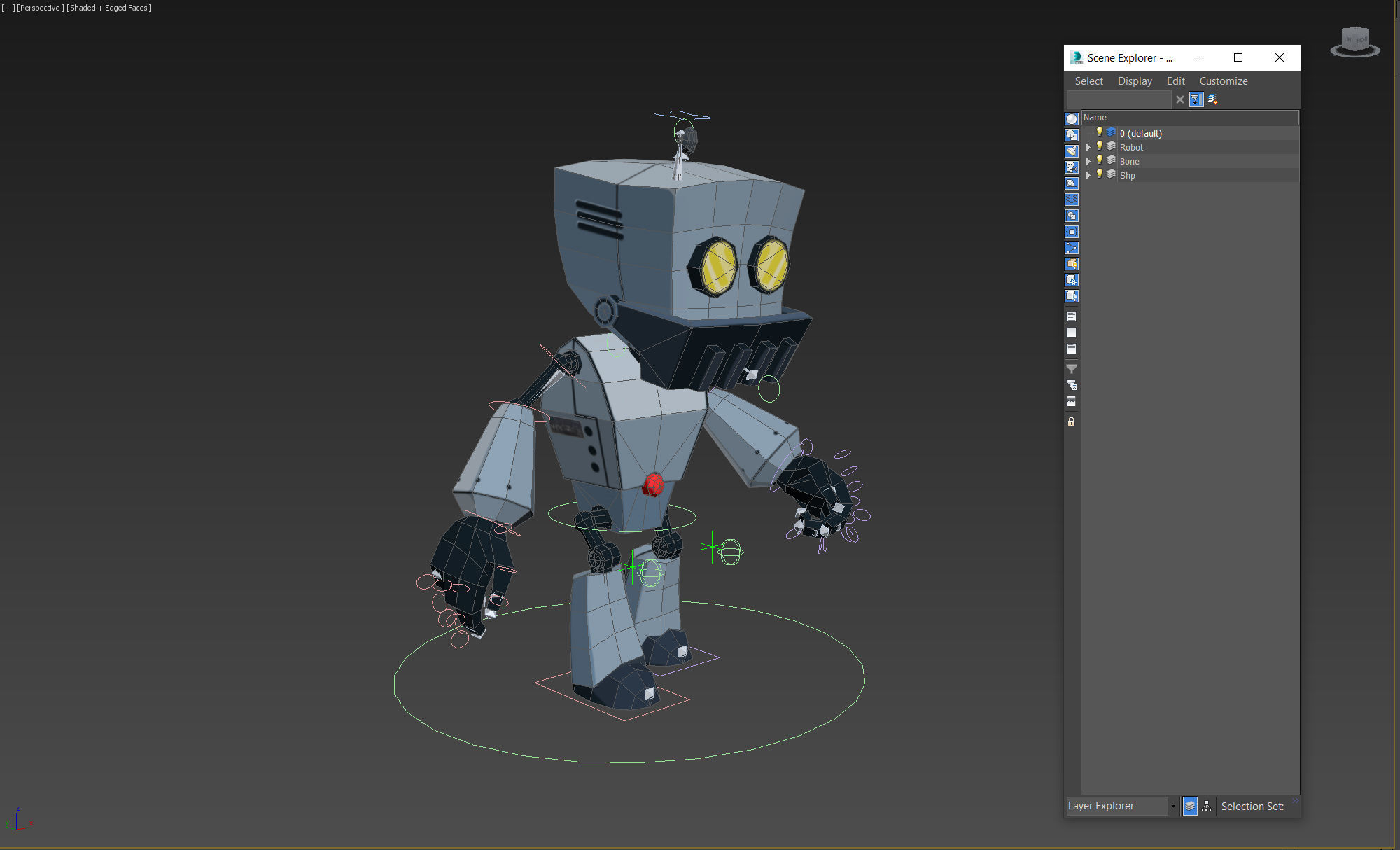 Robot Animation Low-poly 3D model_15