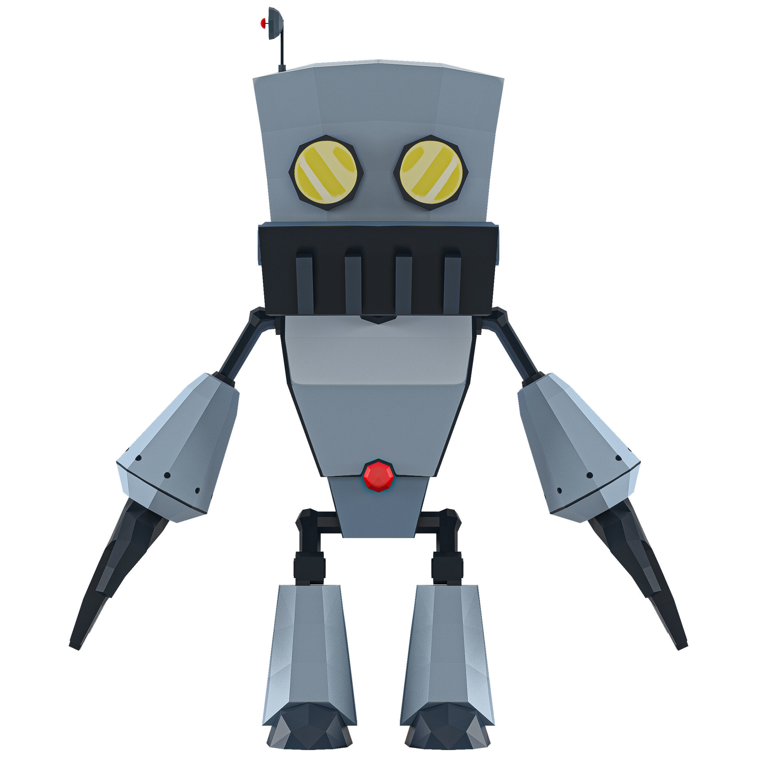 Robot Animation Low-poly 3D model_5