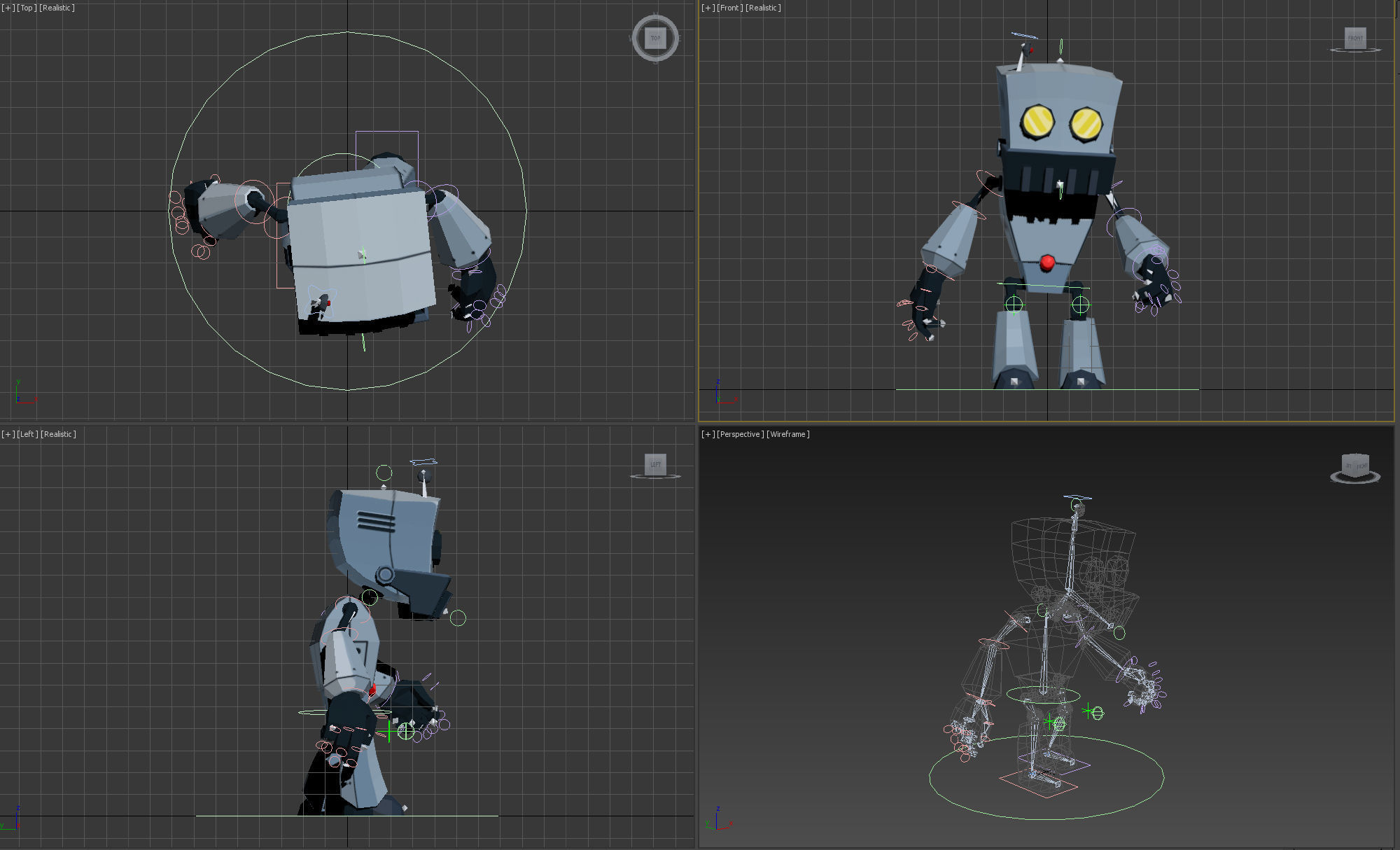 Robot Animation Low-poly 3D model_13