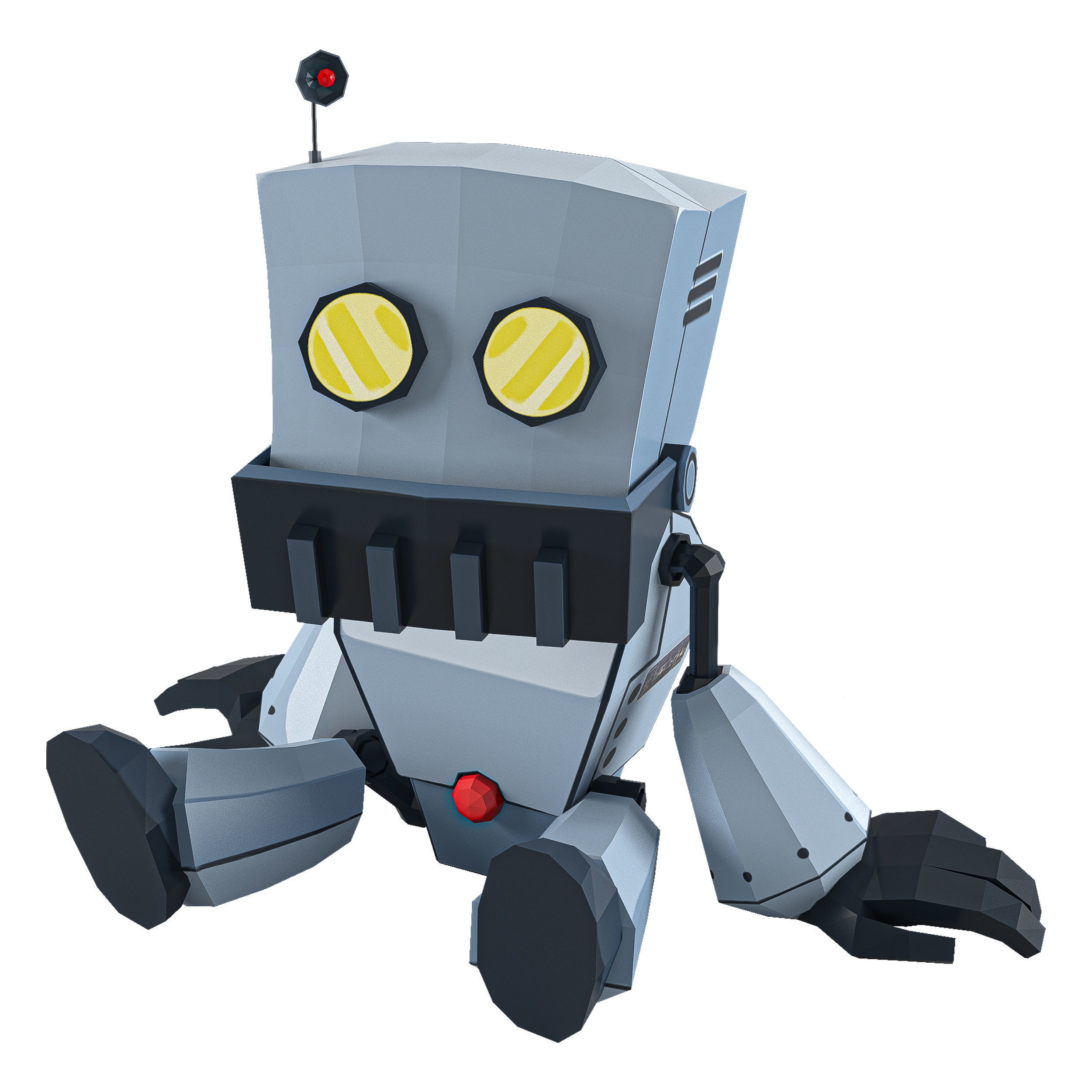 Robot Animation Low-poly 3D model_2