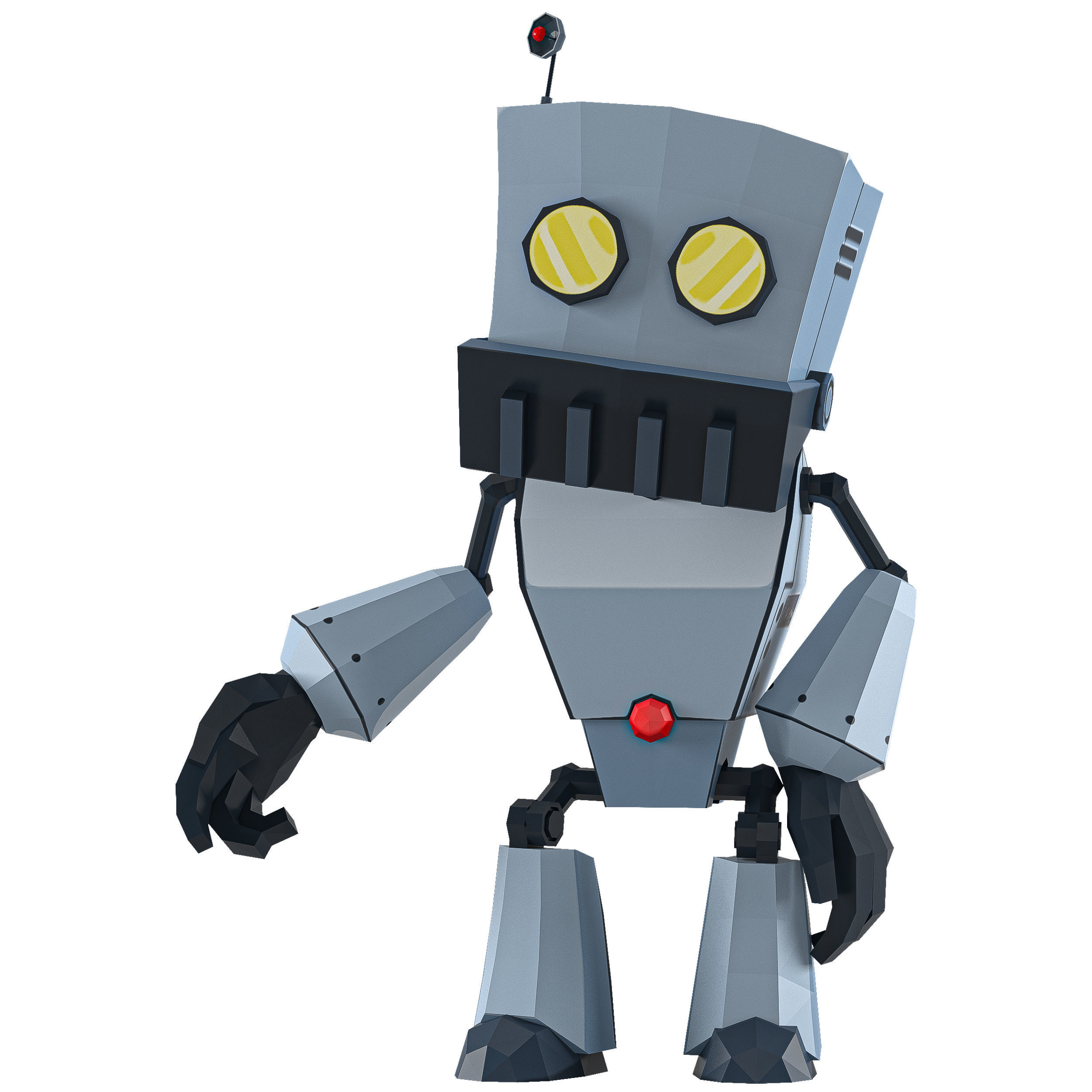 Robot Animation Low-poly 3D model_6