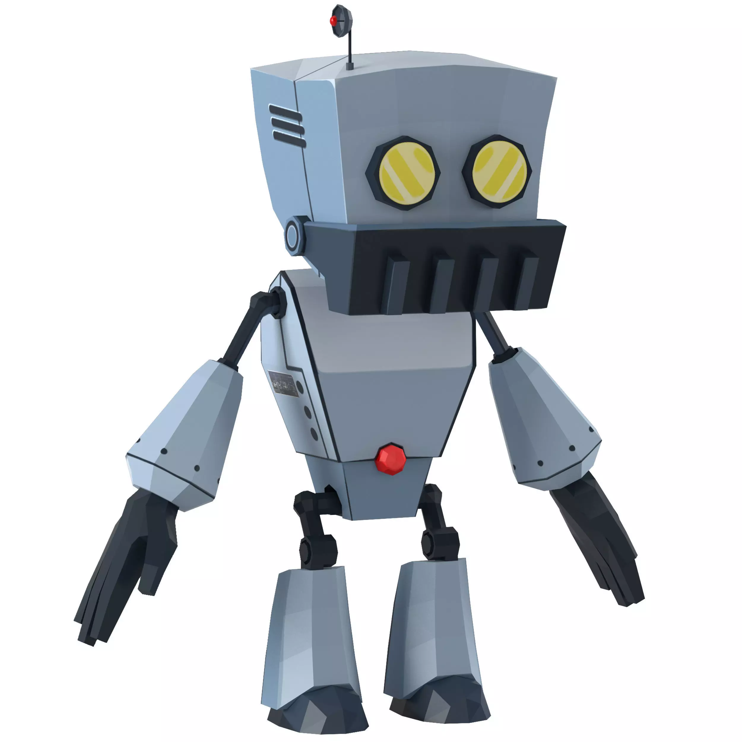 Robot Animation Low-poly 3D model_0