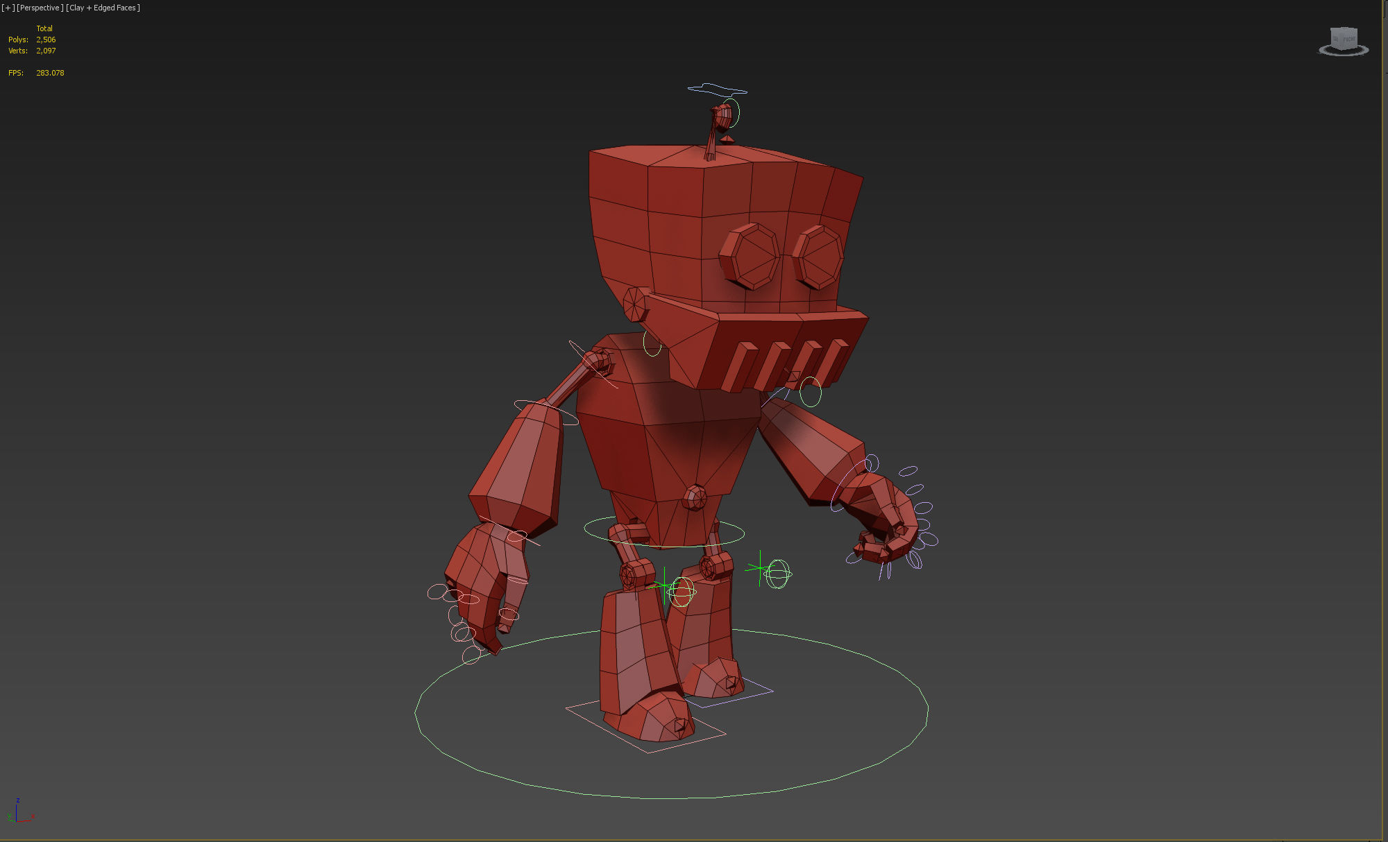 Robot Animation Low-poly 3D model_16