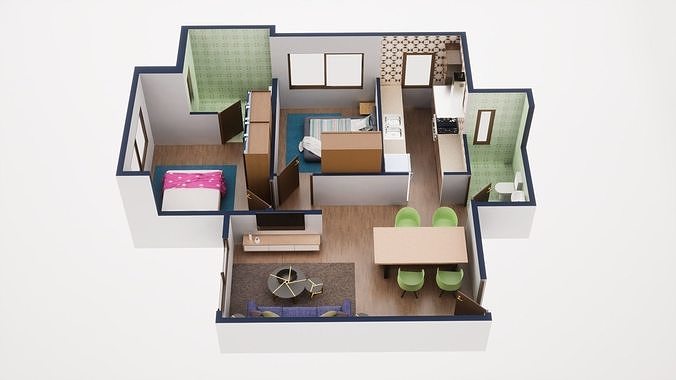 3D Floor Plan Model 31 3D model