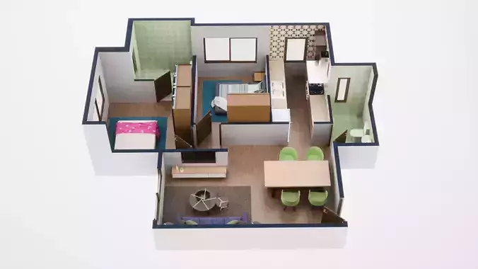 3D Floor Plan Model 31