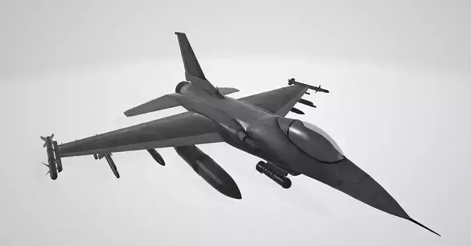 STL File - Fighter Jet - F-16 Falcon - 3D CAD Model  3D print model