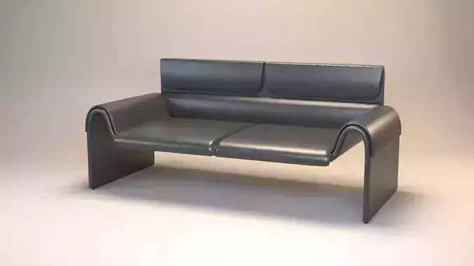 Black Leather Model Ds 2011 Sofa From De Sede