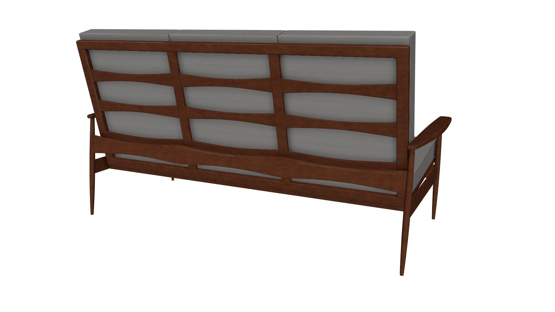 Scandinavian Teak Sofa 1960s 9 3D model_9