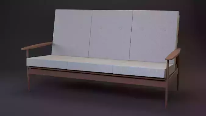 Scandinavian Teak Sofa 1960s 9