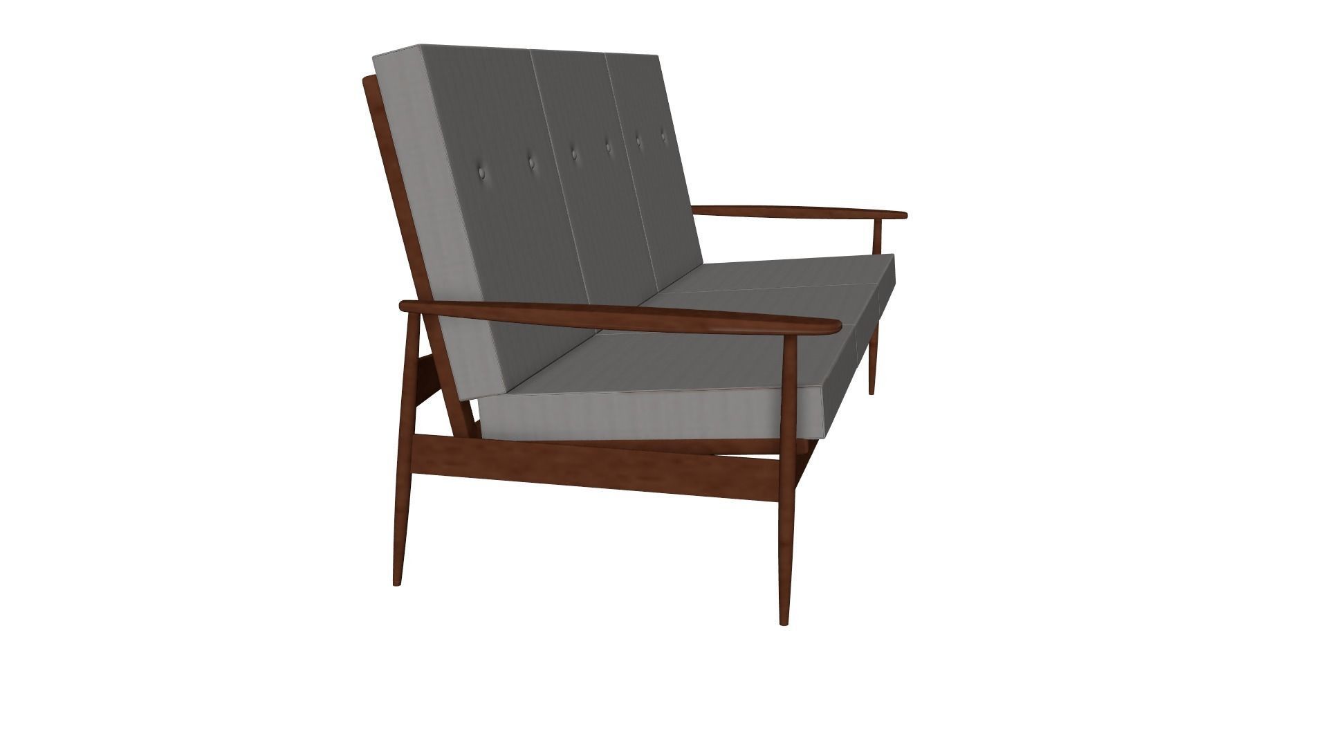 Scandinavian Teak Sofa 1960s 9 3D model_7