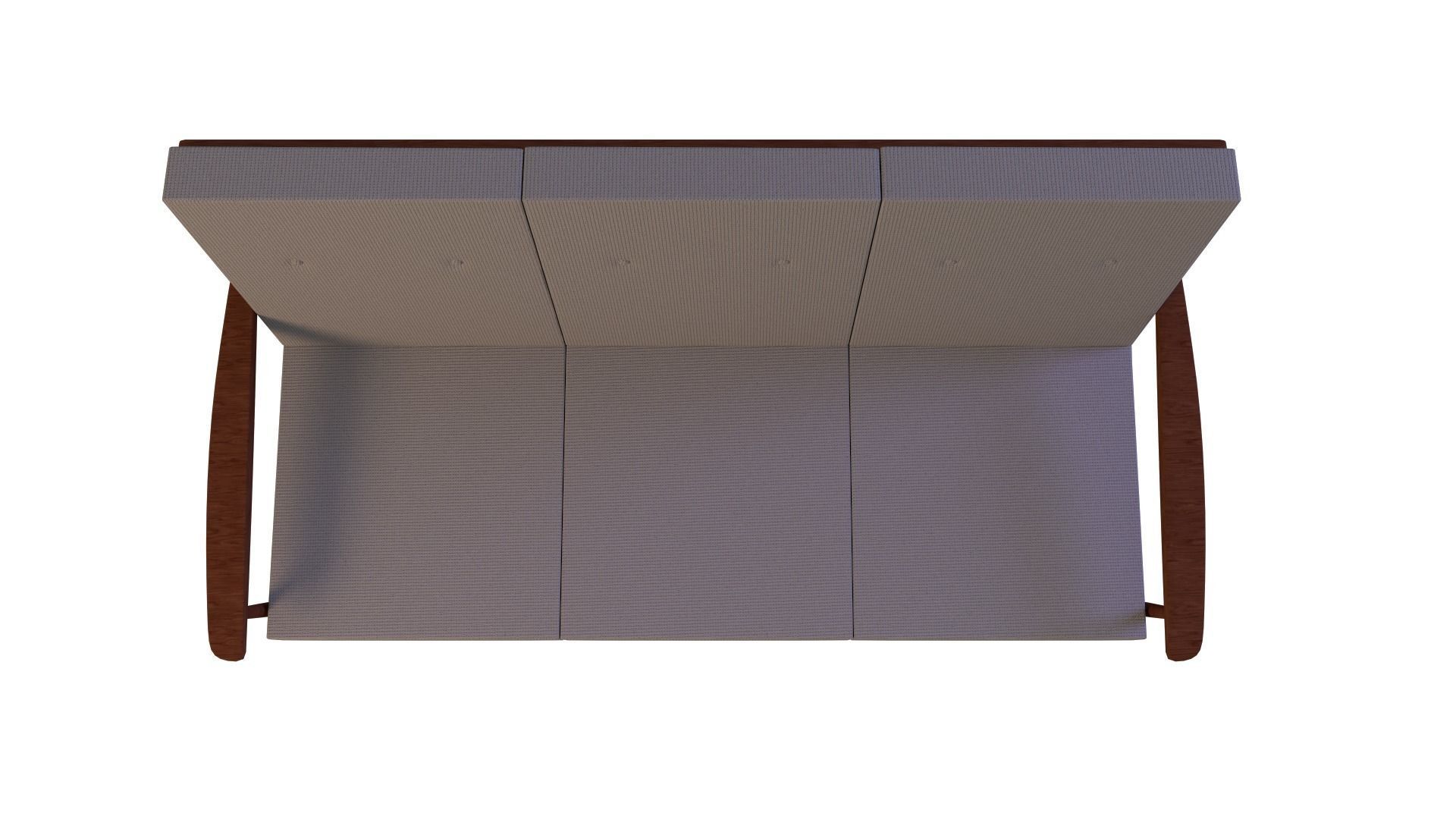 Scandinavian Teak Sofa 1960s 9 3D model_4