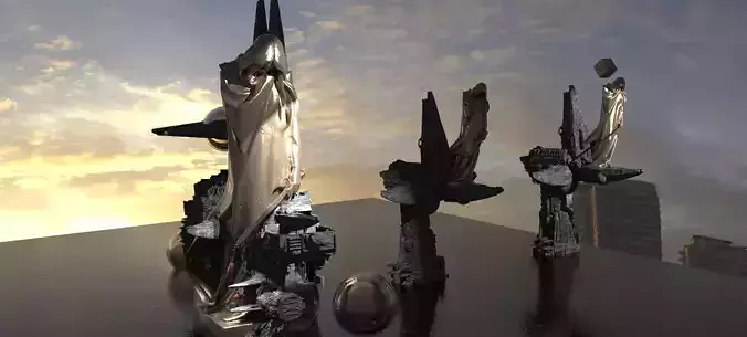 Angel Watch City Rocks Kitbash  3D model